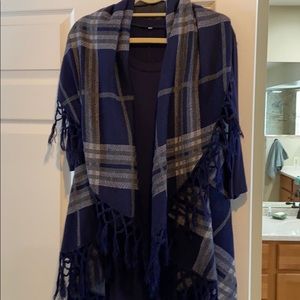 Plaid 3-way wrap